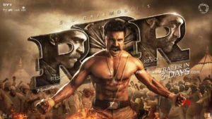 RRR movie REVIEW poster featuring Ram Charan and N.T. Rama Rao Jr.